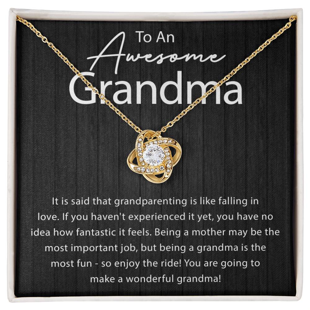 To My Awesome Grandma - Love Knot Necklace