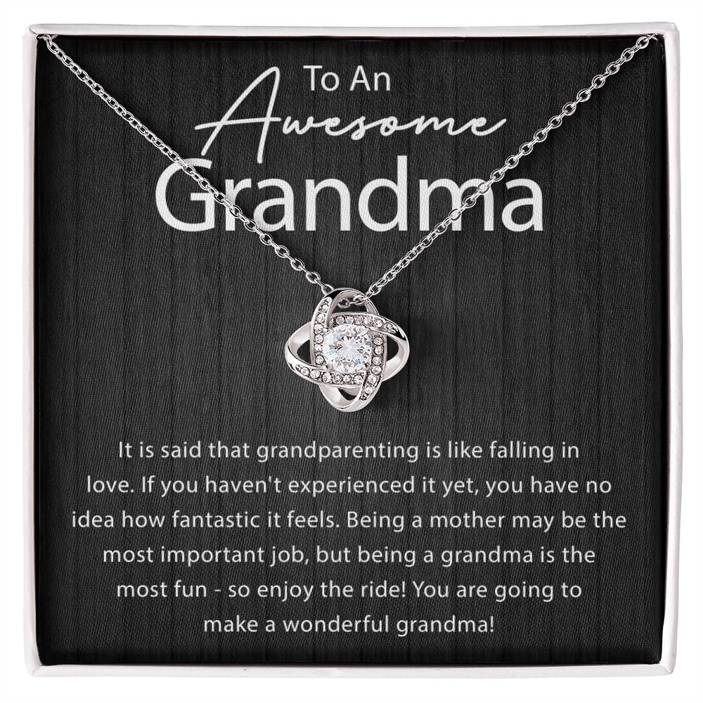 To My Awesome Grandma - Love Knot Necklace