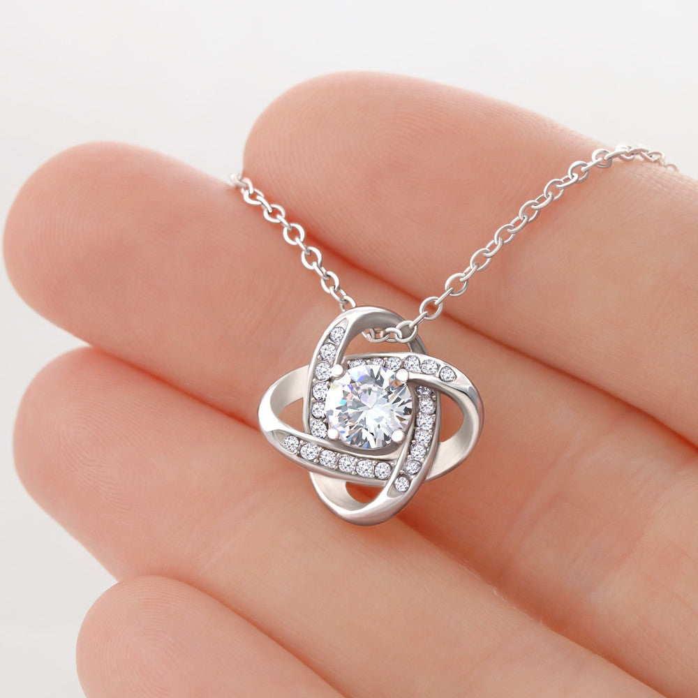 To  My Soulmate - If I had one wish it would be to turn back the clock - Love Knot Necklace.