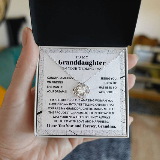 To My Granddaughter - On Your Wedding Day - Forever Love Necklace