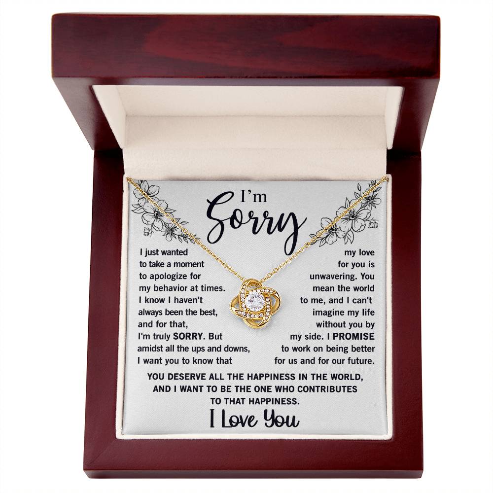 Wife gifts - My love for you is unwavering - Love Knot Necklace.