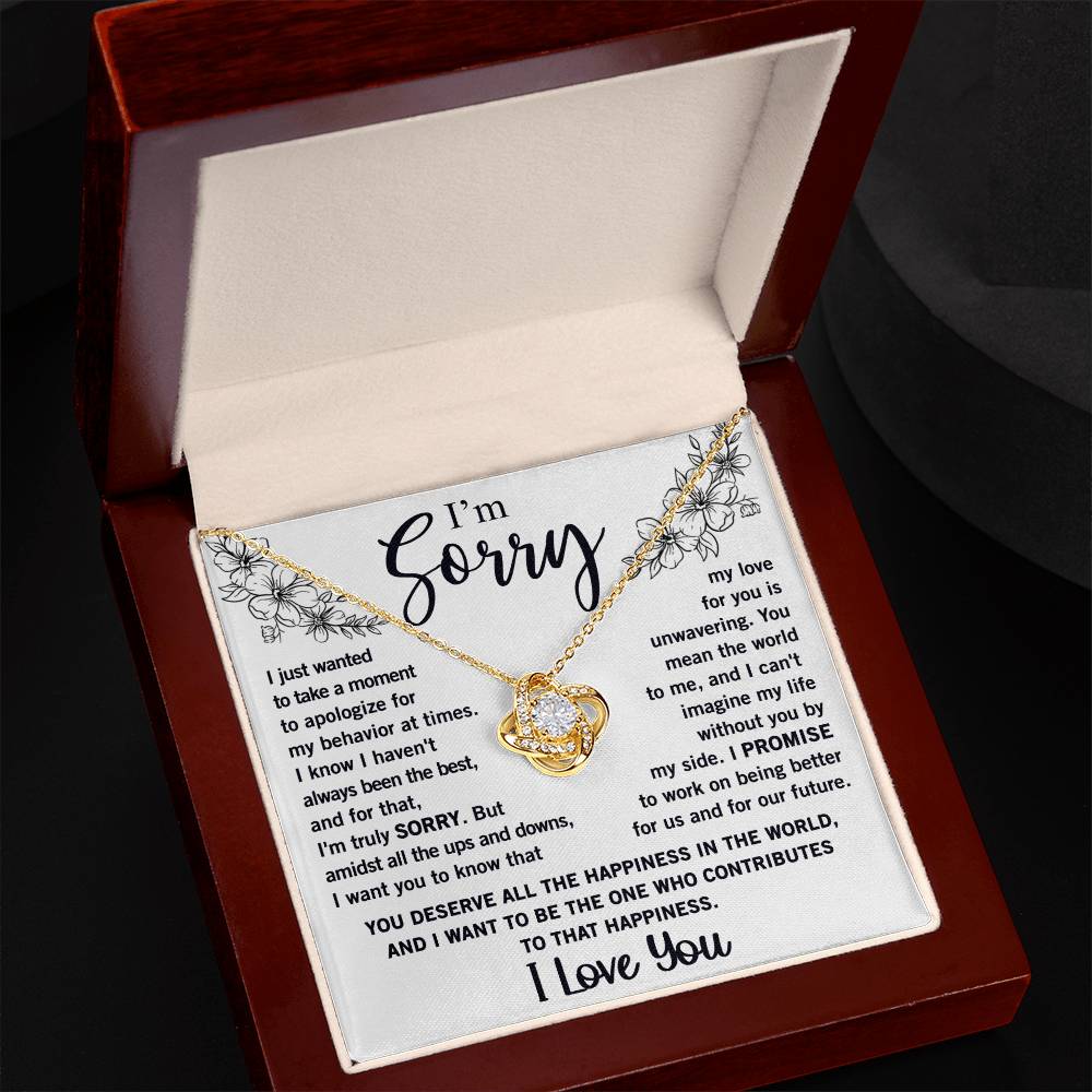 Wife gifts - My love for you is unwavering - Love Knot Necklace.