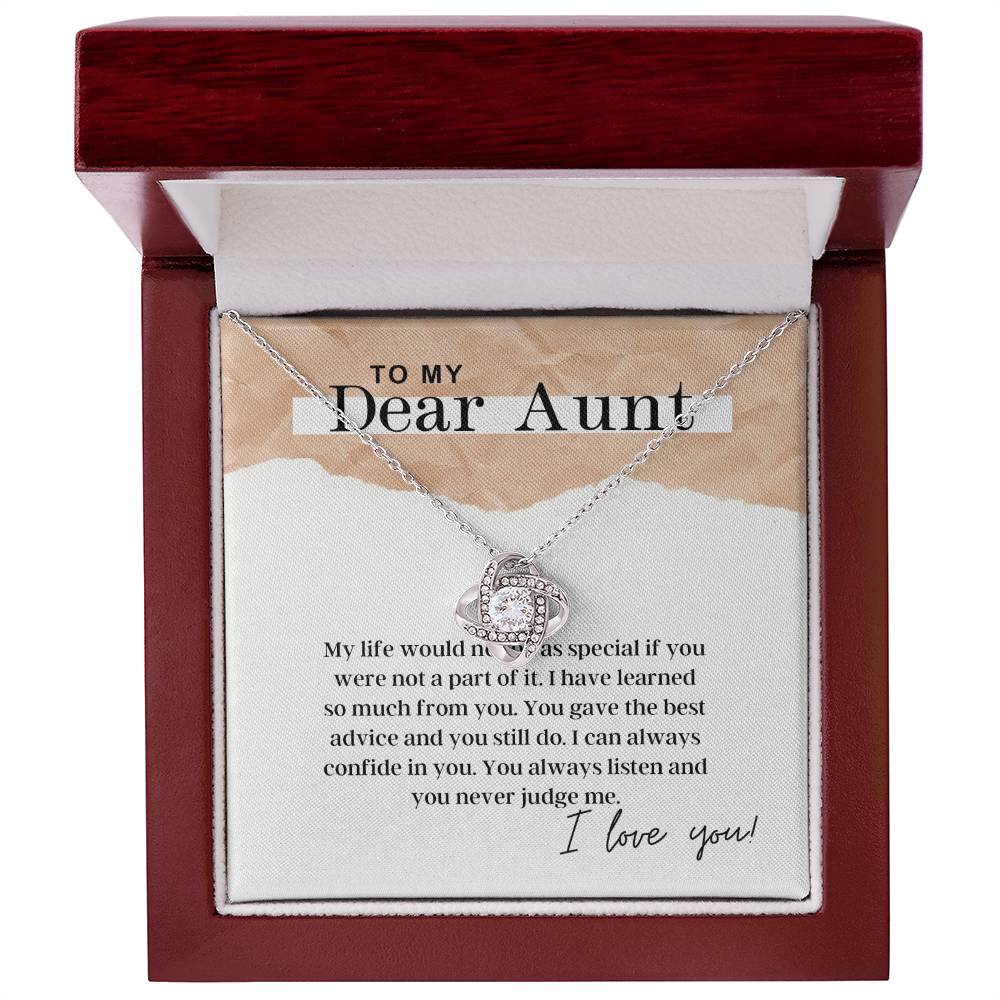 To My Dear Aunt - Love Knot Necklace