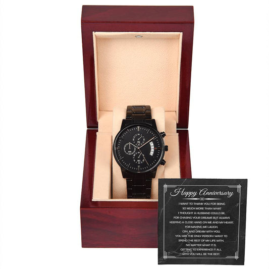 To Husband - happy Anniversary - Chronograph Watch