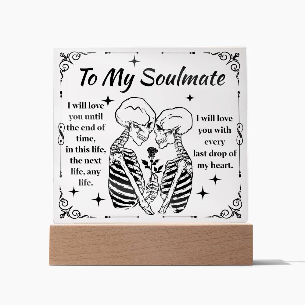 Wife gifts - I will love you until the end of time - LED Acrylic Plaque.