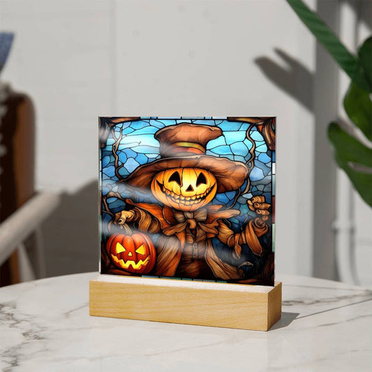 Mother gifts - Halloween pumpkin ghost- LED Acrylic Plaque