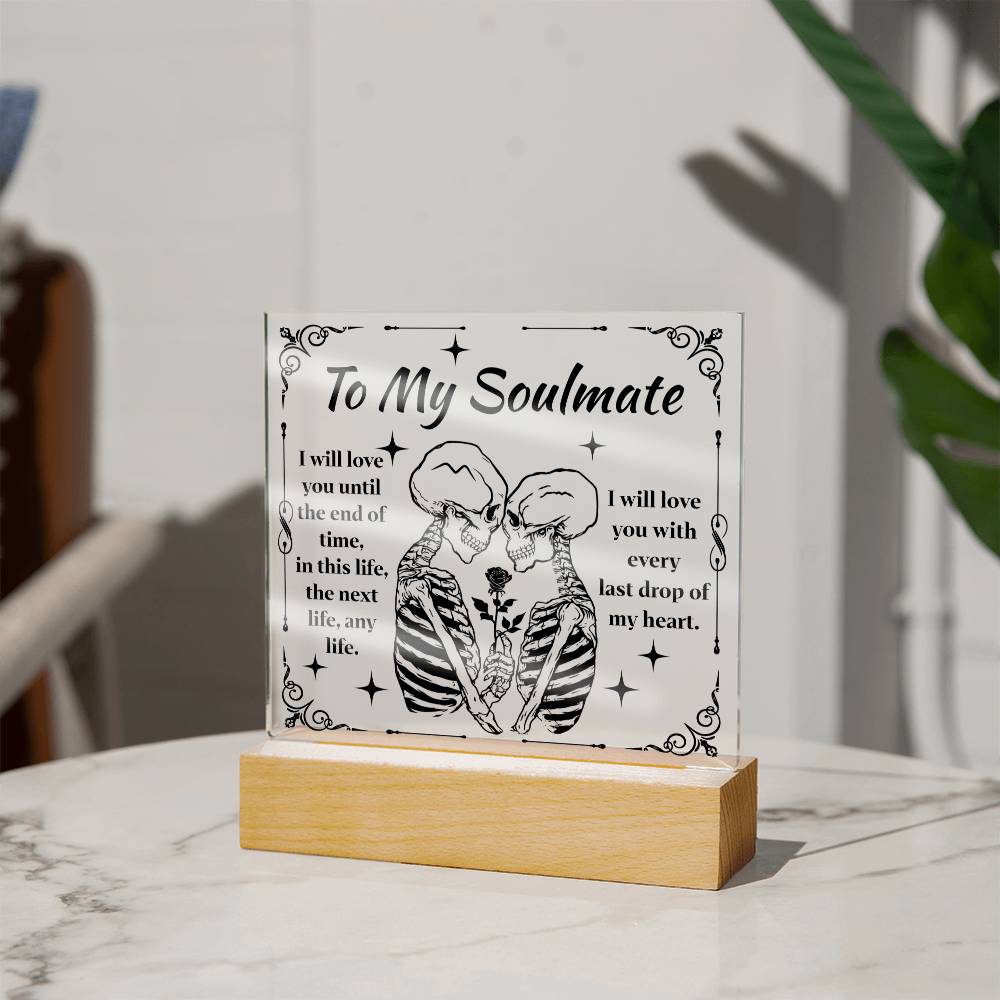 Wife gifts - I will love you until the end of time - LED Acrylic Plaque.