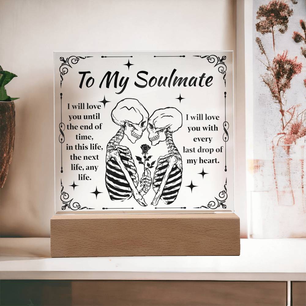 Wife gifts - I will love you until the end of time - LED Acrylic Plaque.