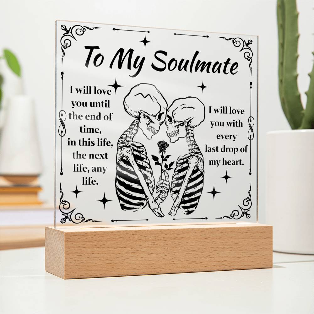 Wife gifts - I will love you until the end of time - LED Acrylic Plaque.