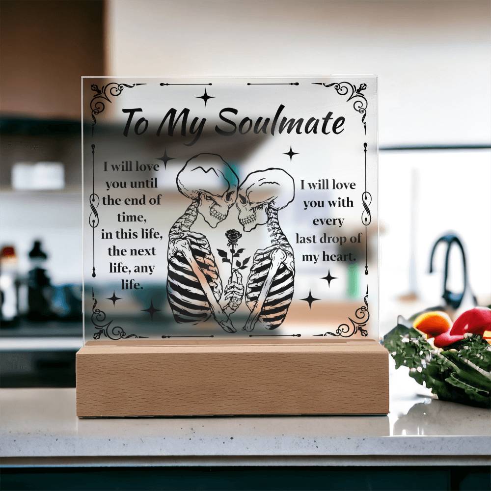 Wife gifts - I will love you until the end of time - LED Acrylic Plaque.