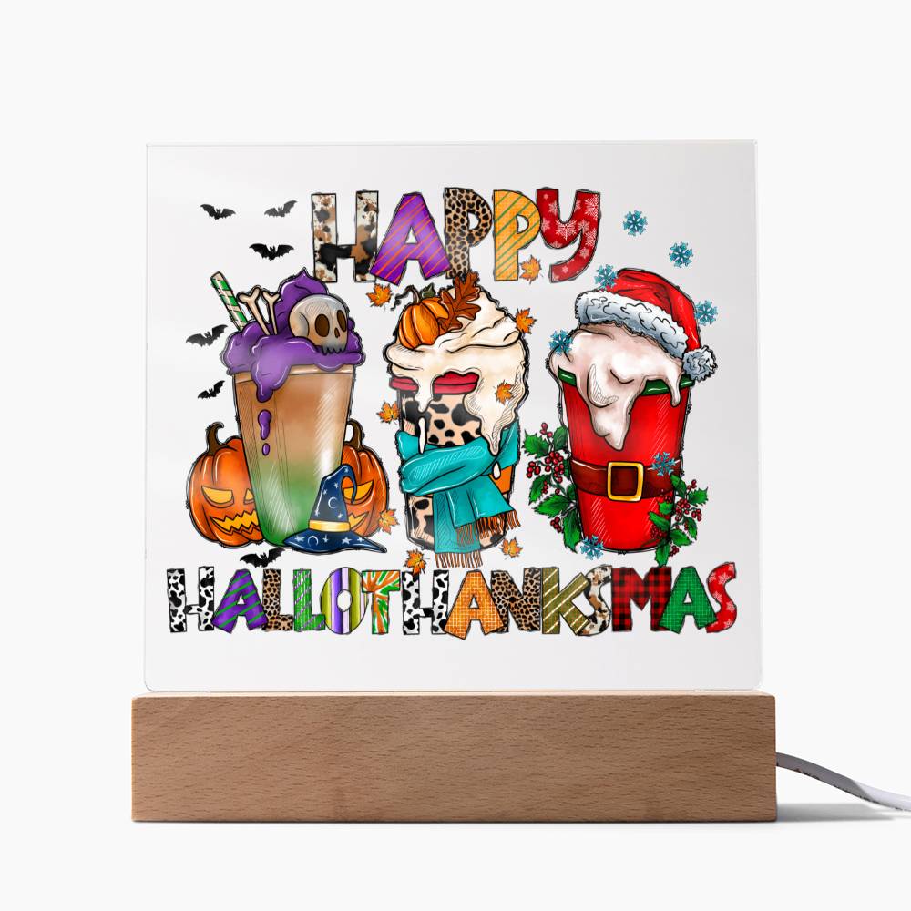 To my Mom - Happy Halloween Thanksgiving Christmas - LED Acrylic Plaque