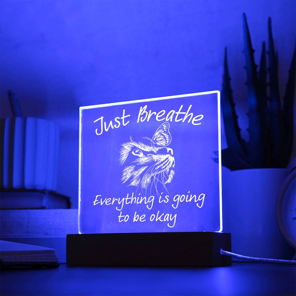 Daughter gifts - Just Breath - LED Acrylic Plaque.