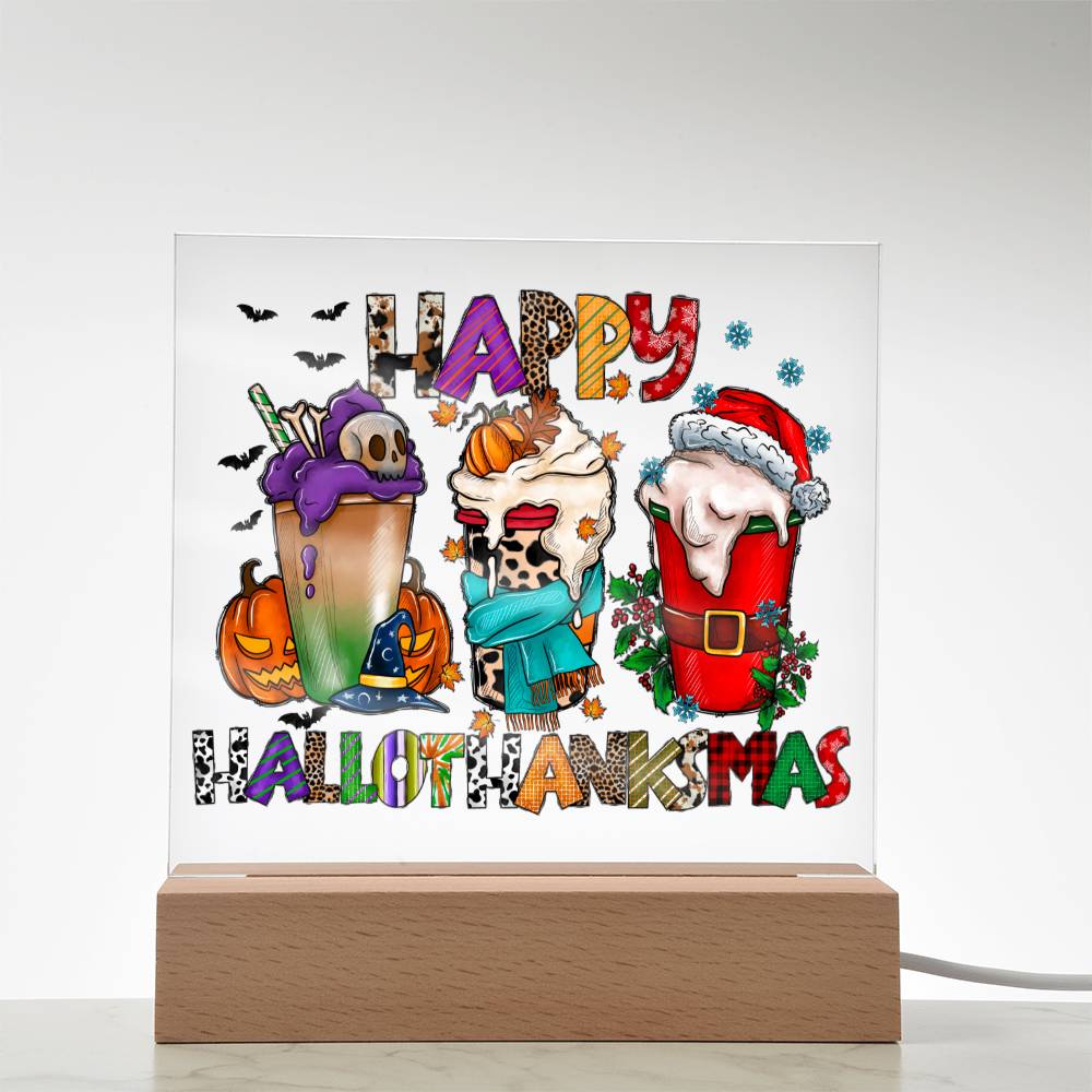 To my Mom - Happy Halloween Thanksgiving Christmas - LED Acrylic Plaque