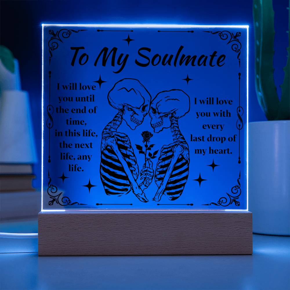 Wife gifts - I will love you until the end of time - LED Acrylic Plaque.