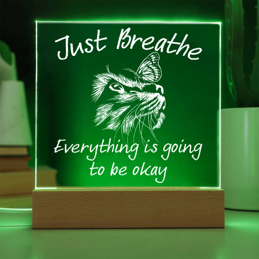 Daughter gifts - Just Breath - LED Acrylic Plaque.