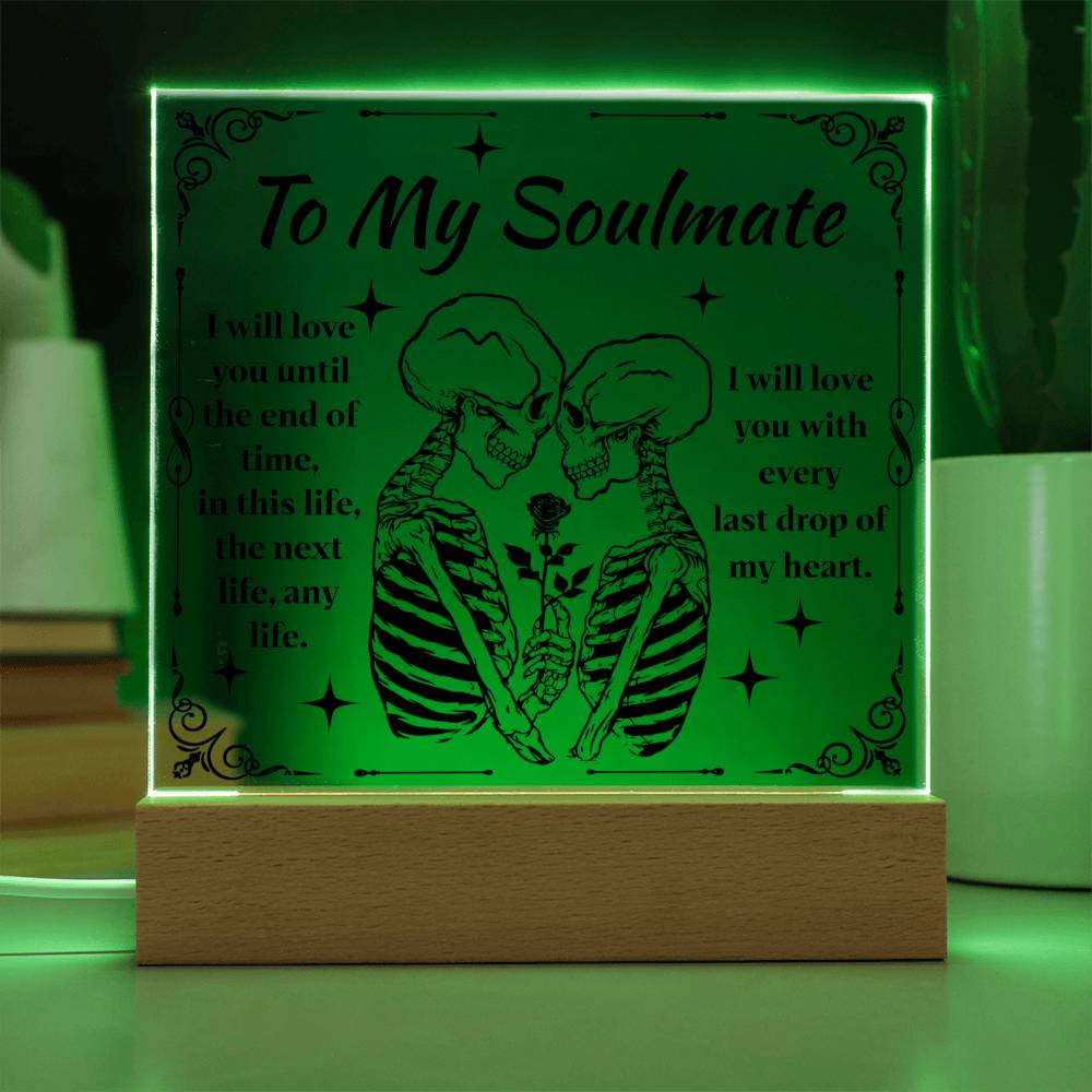 Wife gifts - I will love you until the end of time - LED Acrylic Plaque.