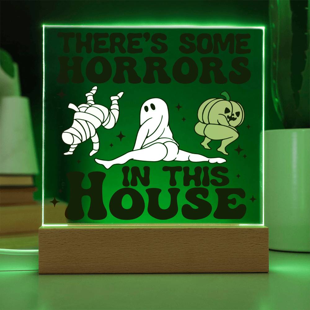 To My Mom - Halloween There's some horrors in this house - LED Acrylic Plaque