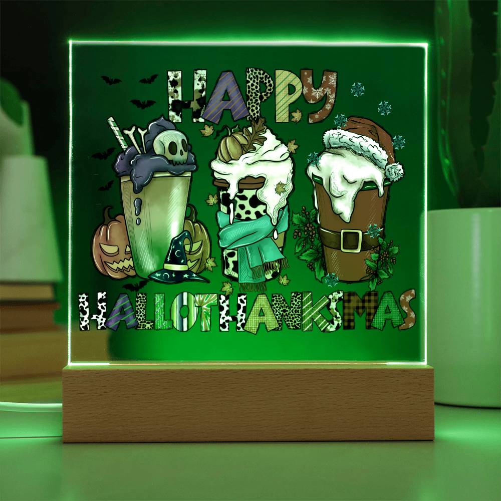 To my Mom - Happy Halloween Thanksgiving Christmas - LED Acrylic Plaque