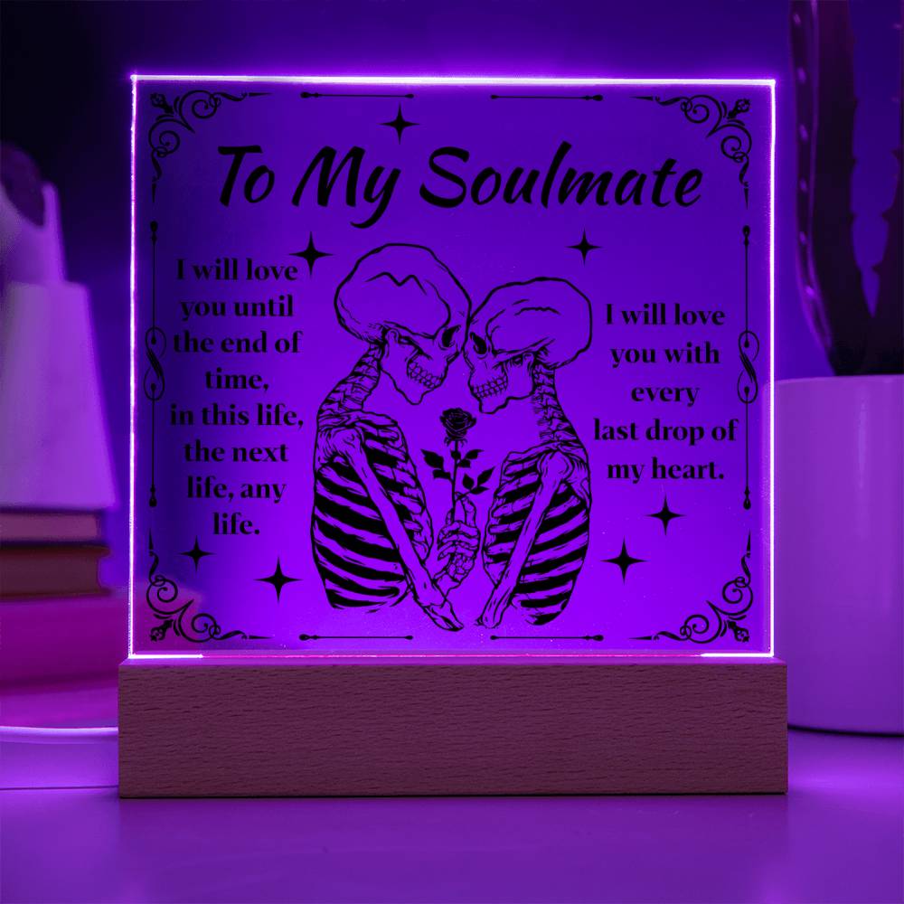 Wife gifts - I will love you until the end of time - LED Acrylic Plaque.