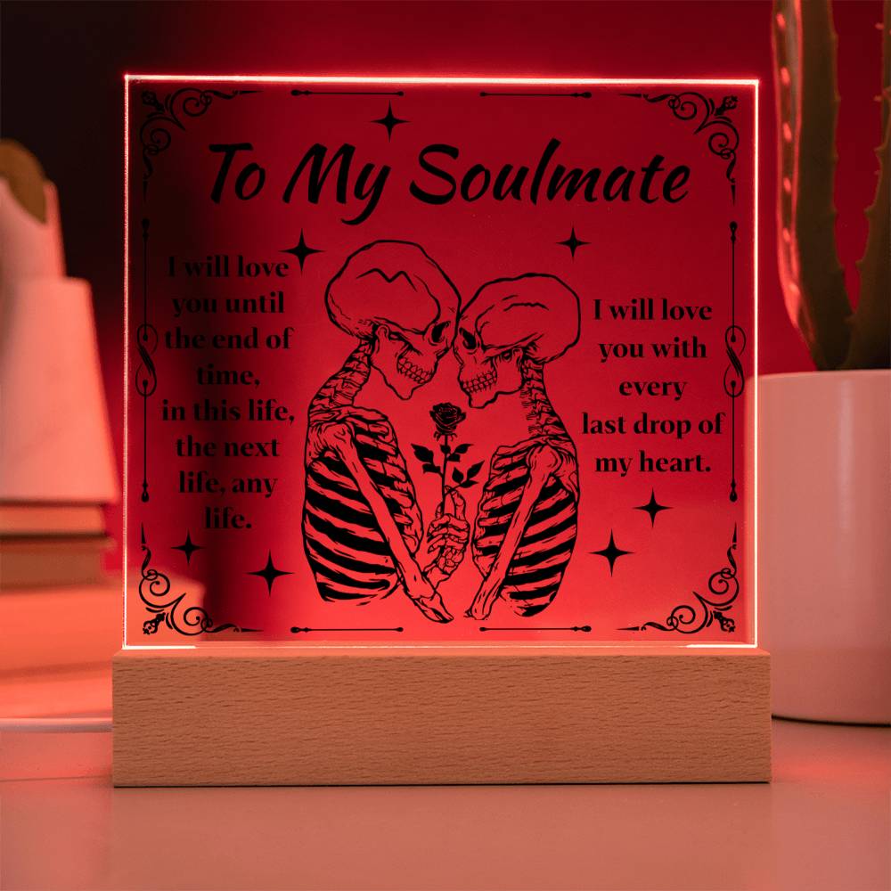 Wife gifts - I will love you until the end of time - LED Acrylic Plaque.