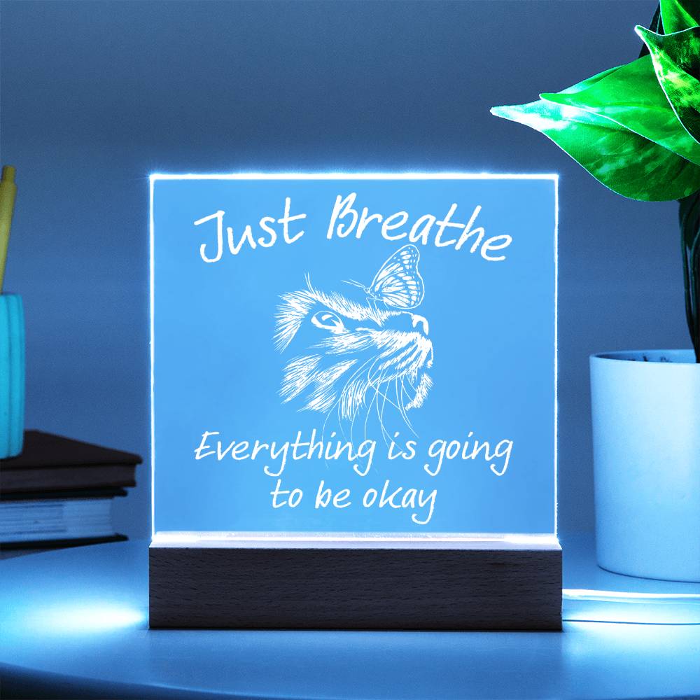 Daughter gifts - Just Breath - LED Acrylic Plaque.