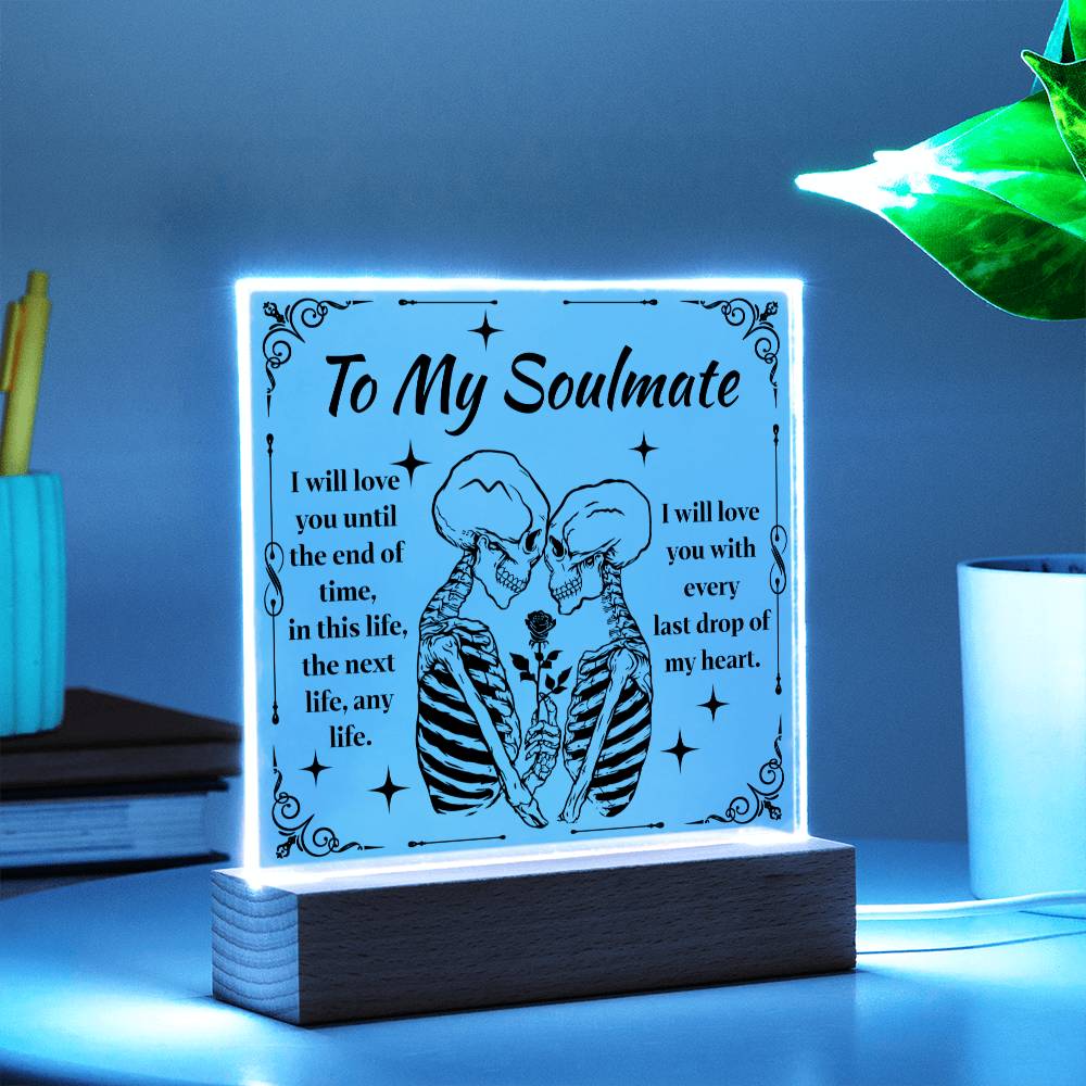 Wife gifts - I will love you until the end of time - LED Acrylic Plaque.