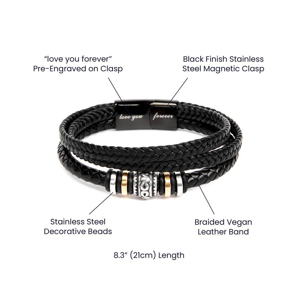 Dear Dad - The Best Man - Leather Bracelet