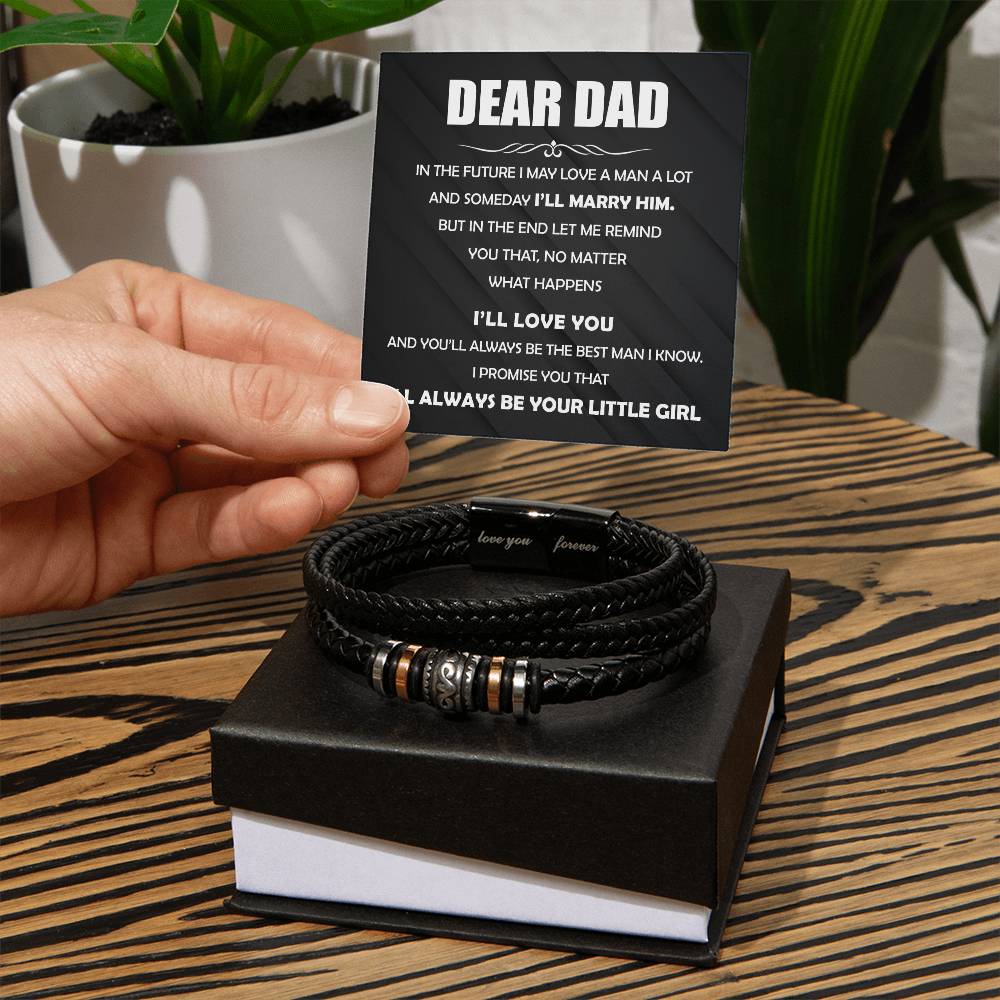 Dear Dad - The Best Man - Leather Bracelet