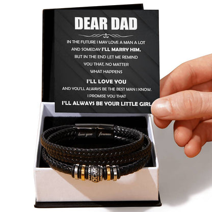 Dear Dad - The Best Man - Leather Bracelet