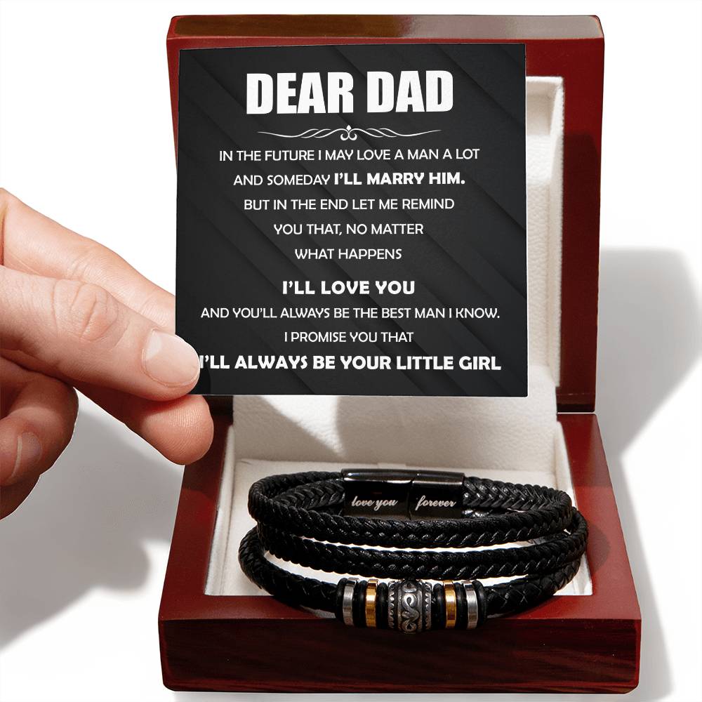 Dear Dad - The Best Man - Leather Bracelet