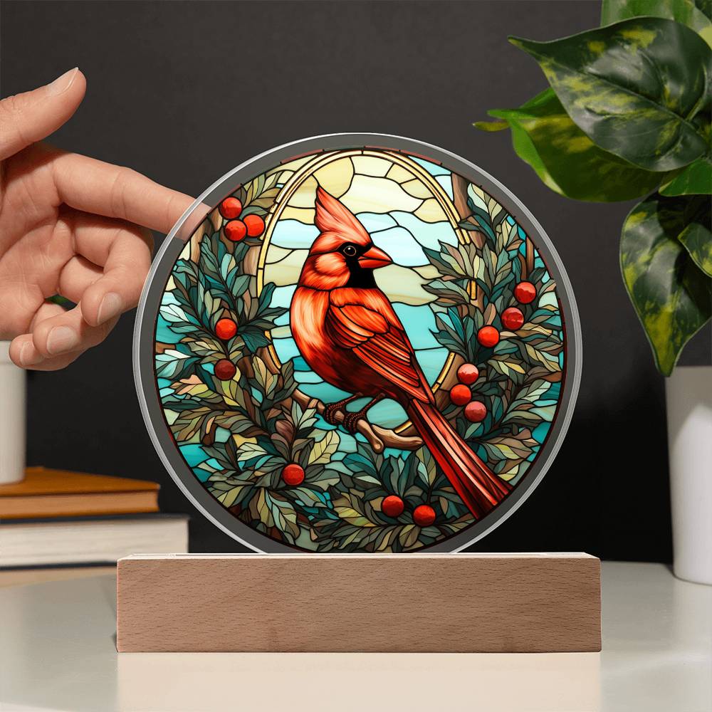 Mom gifts - Christmas Cardinal Plaque - Acrylic Plaque.