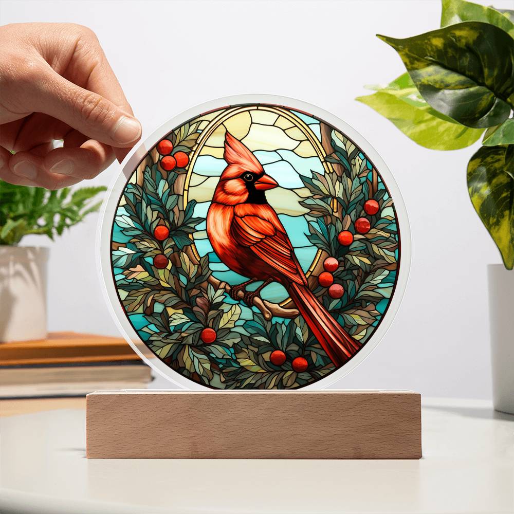 Mom gifts - Christmas Cardinal Plaque - Acrylic Plaque.