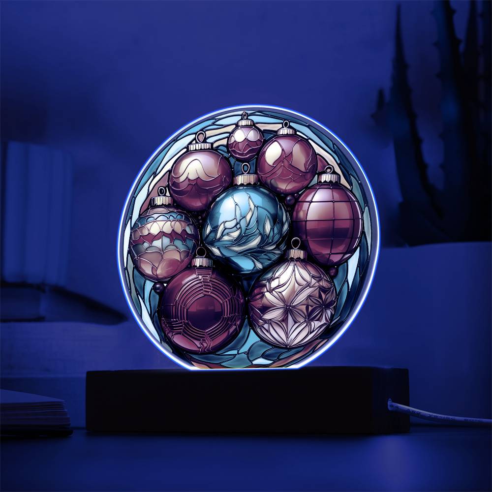 Mother gifts - Christmas Circle - LED Acrylic Plaque.