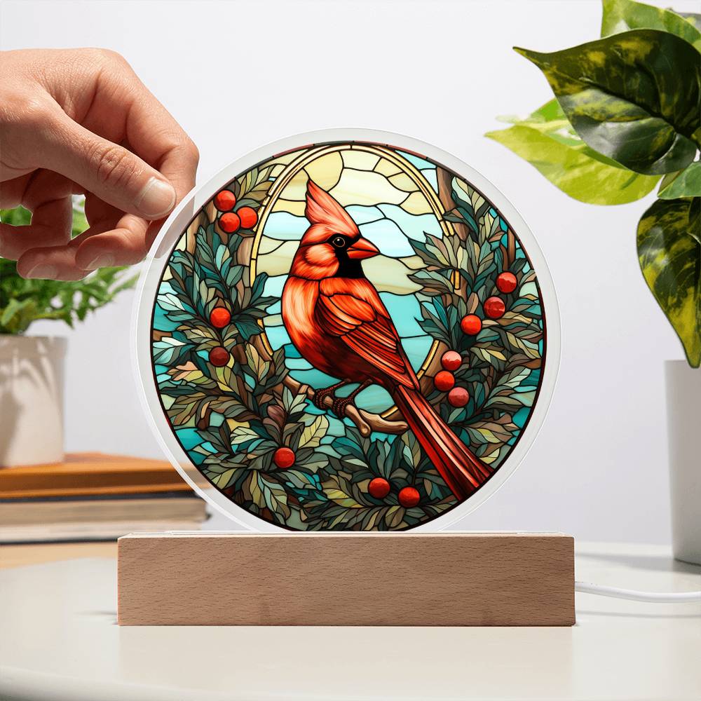 Mom gifts - Christmas Cardinal Plaque - Acrylic Plaque.