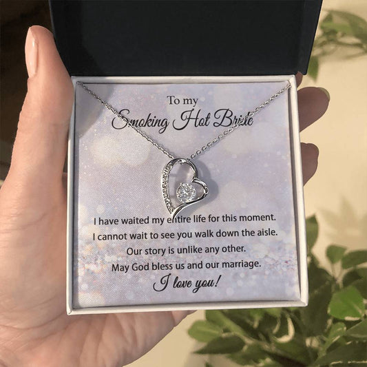 To My Smokin' Hot Bride - Forever Love Necklace