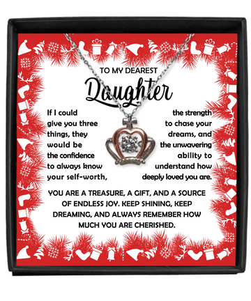 To my dearest daughter - you are a treasure,git, a source of endless joy - Cross Pendant