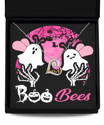 To my Wife - Halloween Boo Bees - Love Dancing Heart