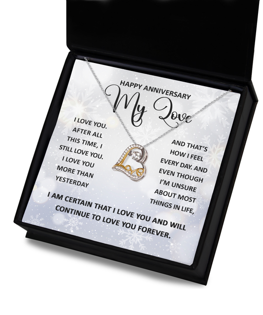 To My wife - Happy anniversary my love - Loving Dance Necklace