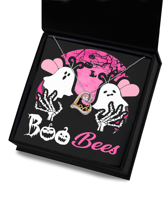 To my Wife - Halloween Boo Bees - Love Dancing Heart